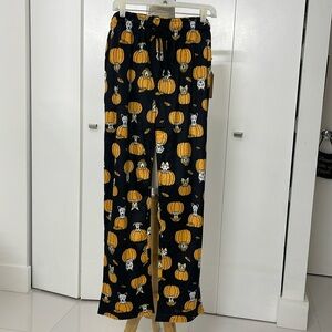 Weatherproof Halloween Black/Orange/White "Dogs in Pumpkins" Loungewear/PJ Pants